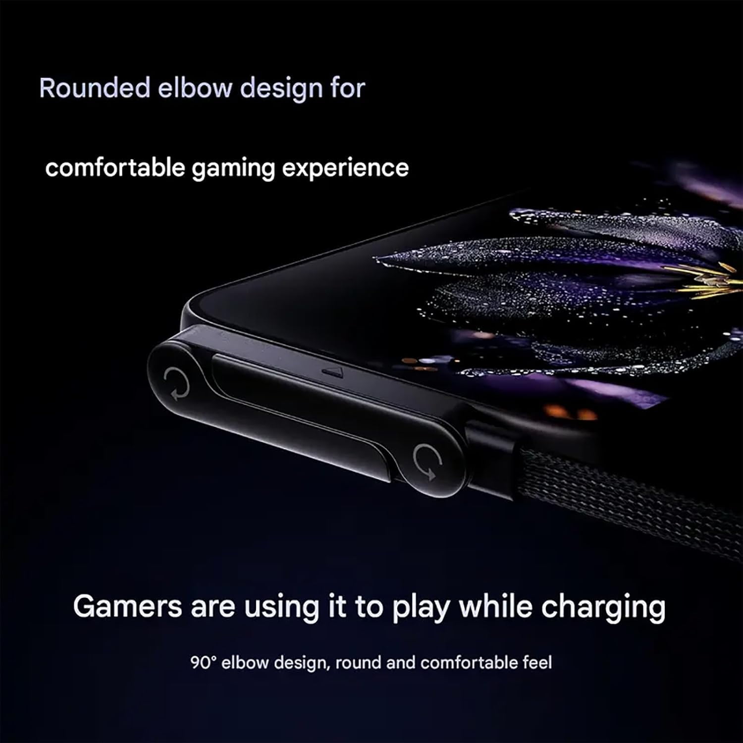 2026 New Sideways Phone Charger - 240W Braided Fast Charge Cable with Built-in Phone Stand, 2-in-1 Invisible Holder Charger Cable for iPhone, for Samsung and USB-C Devices