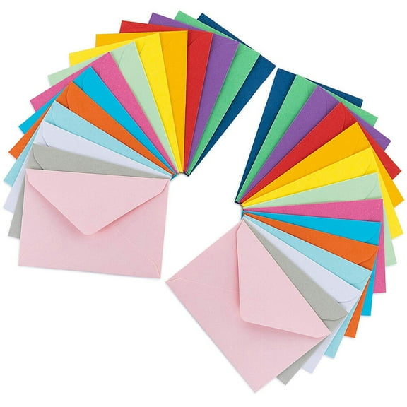 Colored Small Envelopes European Style Mailing Letter Paper Cover Card Shell 50 Pcs
