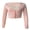 Pink, variant on Women Knitted Crop Tops Fake Two-Piece Lace Patchwork Sweetheart Neckline Long Sleeve Cardigan Slim Fit Streetwear