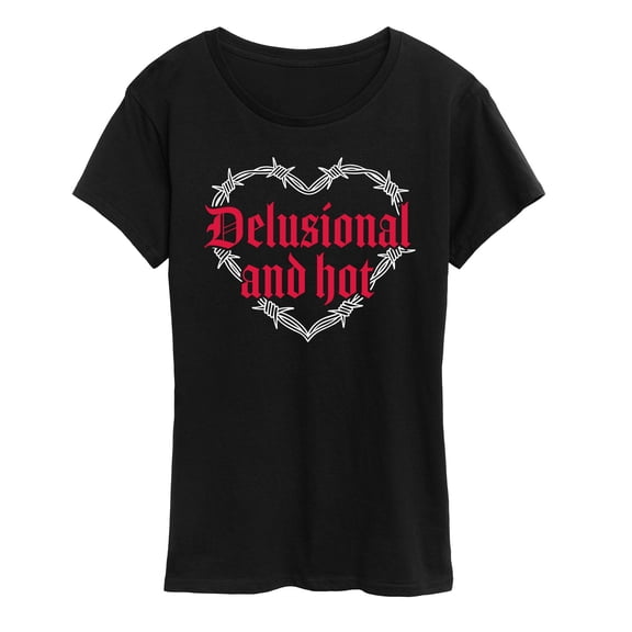 Instant Message - Delusional And Hot Short Sleeve Graphic T-Shirt