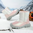 thumbnail image 6 of BOBOGOJP Kids Snow Boots for Boys Girls Waterproof Warm Winter Outdoor Activities Shoes Slip Resistant Zipper Closure (Toddler/Little Kid/Big Kid) Pink for Size 11, 6 of 7