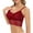 Red, variant on Ladies Lace Sling Wrap Chest Hollow Out Red Breathable Lace Bra Top Underwear