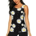 thumbnail image 2 of Picia Daisies Flowers Pattern Women's Workout Tank Top,Breathable Activewear,Slim Fit Athletic Top,Versatile Workout Moisture-wicking top-Medium, 2 of 9