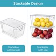 thumbnail image 5 of HBlife 2 Pack Pantry Organizer Storage Stackable Kitchen Laundry Organizers for Onion, Potato, Fruit, Produce, Vegetable Clear, 5 of 7