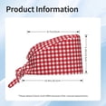thumbnail image 6 of Kdxio Red Checkboard Pattern Turban Hat for Women Men Comfortable Adjustable Cleaning Working Cap with Sweatband, 6 of 8