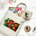 thumbnail image 2 of 1 Pc Strawberries Leaves Canvas Reusable Grocery Bag Party Supplies Holiday Supplies Capacity, 2 of 6