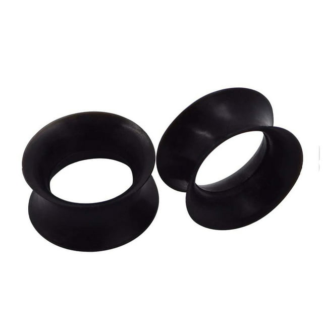 Silicone Tunnels Ear Stretchers Plugs Unleash Ear Protection Potential Silicone Ear Black black 12mm