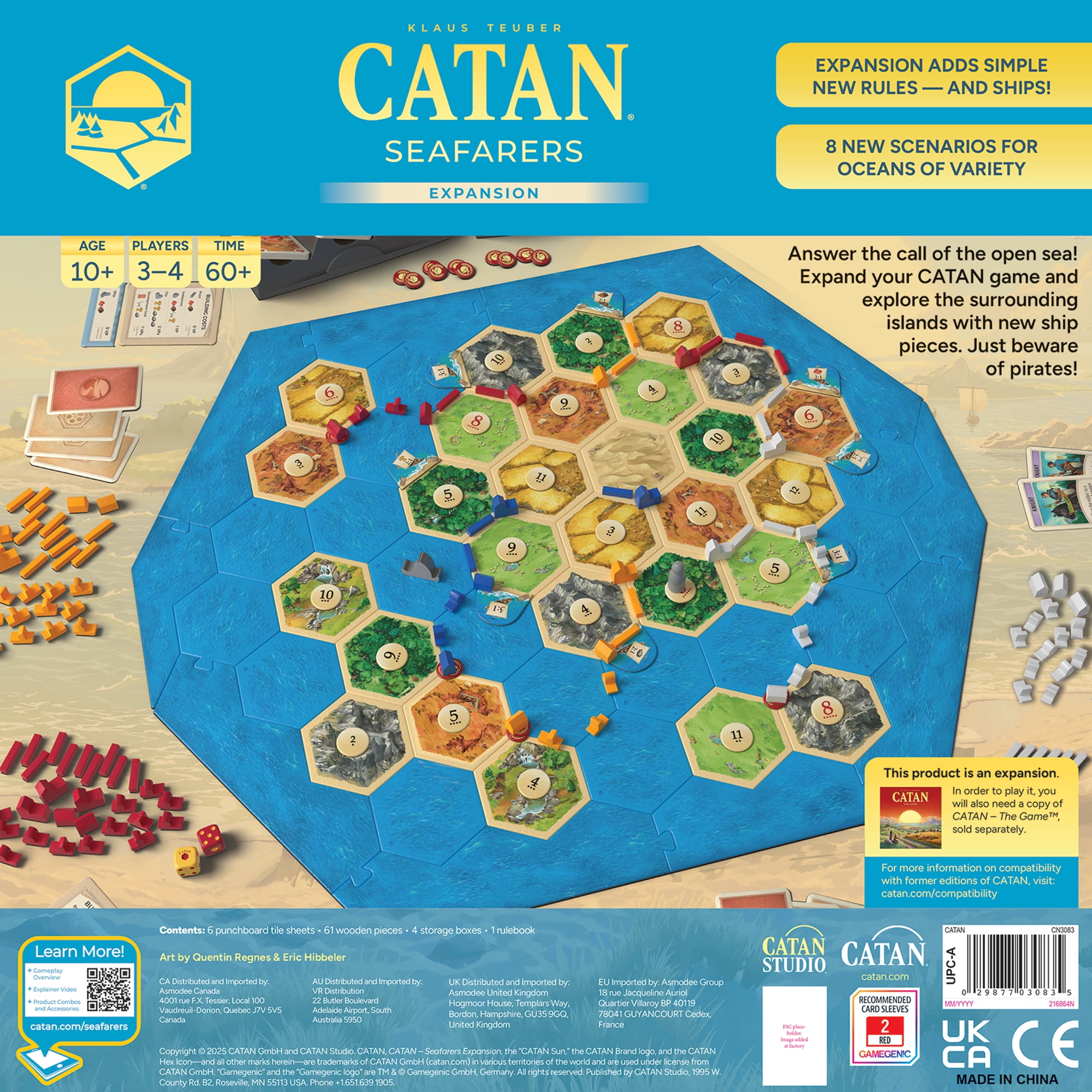 CATAN – Seafarers Expansion (6th Edition) Family Strategy Board Game for Ages 10+, from Asmodee