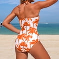 thumbnail image 5 of Women's One Piece Bikini Swimsuit Athletic Swimwear Sporty Swimsuit for Pool Beach Activities,Saffron,M, 5 of 7