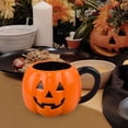 thumbnail image 1 of Taza de café de cerámica, taza de Halloween mejorada a gran capacidad, juego de tazas de Halloween de dibujos animados, taza de café con forma de cala Soledad Taza de café navideña, 1 of 10
