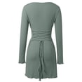 thumbnail image 5 of Women's 2024 Fall Long Sleeve Casual Dress Back Strap Stretchy Bodycon Party Club Mini Dresses plus Size Dresses for Women Summer Maxi Summer Dresses for Women Petite Summer Dresses Dresses for Women, 5 of 5