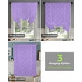 thumbnail image 4 of Lavender Purple Rhombus Plaid Tie Up Curtains for Kitchen Bathroom Bedroom Windows 54 Inch Length, Classic Modern Geometric Abstract Art Balloon Drape Curtains Shade Rod Pocket Curtain Panel, 42"x63", 4 of 7