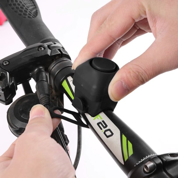 Campana De Bicicleta Bicicleta Timbre de bicicleta eléctrica Volumen alto ABS MTB Bicicleta de carretera Timbre de manillar (Negro)
