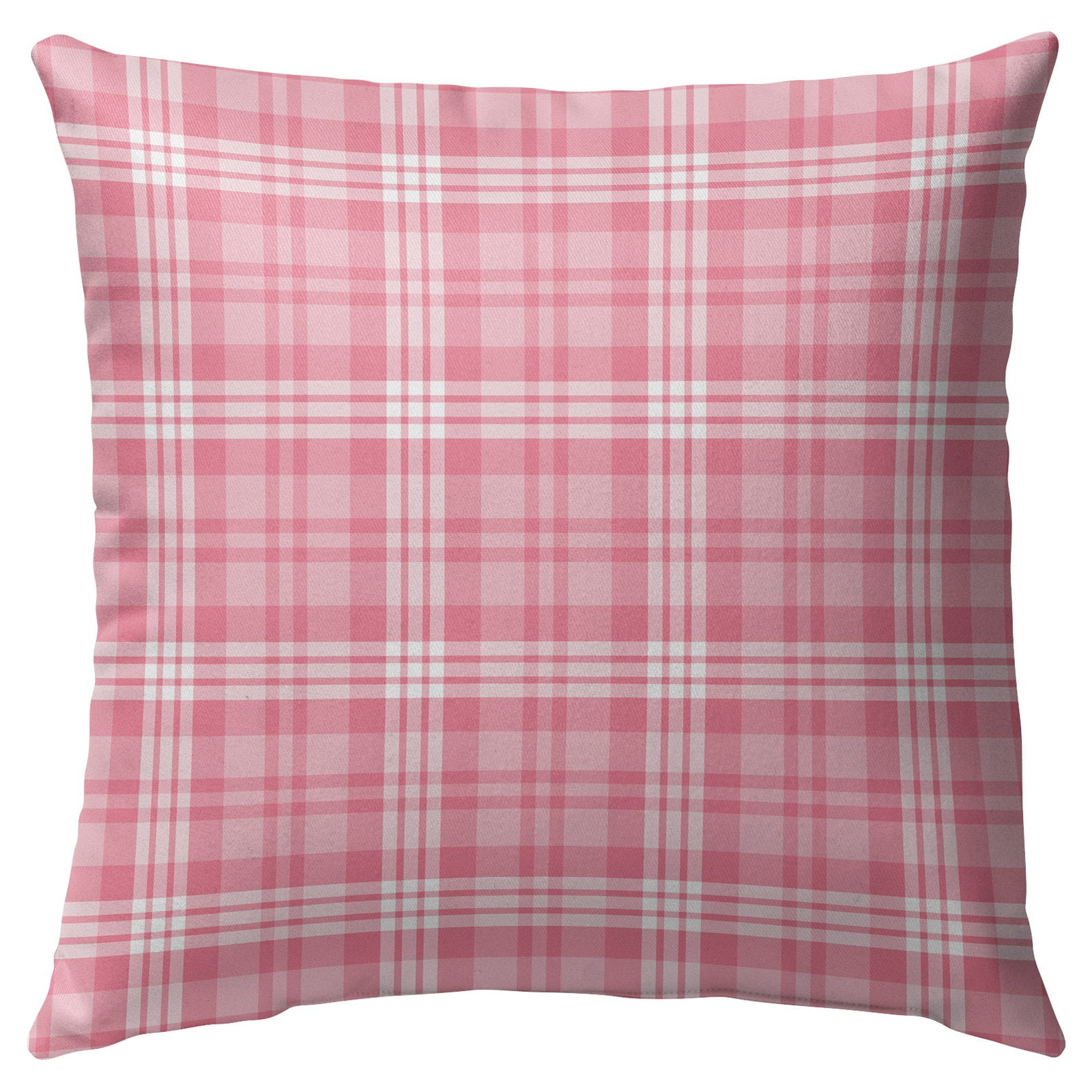Kavka Designs Be Mine Pink Plaid Outdoor Pillow