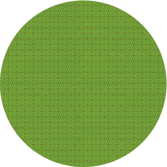Ahgly Company Machine Washable Indoor Round Transitional Dark Lime Green Area Rugs, 4' Round