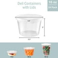 thumbnail image 4 of Deli Containers with Lids 16 oz. [24 Sets] Plastic Deli Cups Soup Containers with lids, To Go Food Containers, 4 of 5