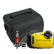 FinePix XP80 16MP All-Weather Yellow Digital Camera, Carry Bag, Mini Tripod and 8GB SDHC Memory Card
