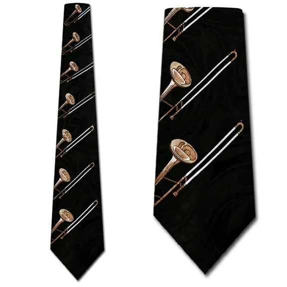 Trombone Striped Necktie Mens Tie by Steven Harris