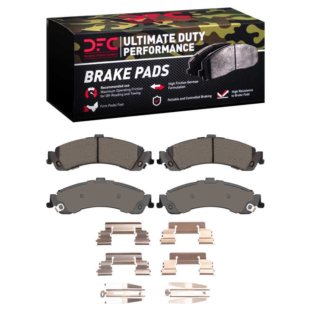 Dynamic Friction Company 1400-0834-01 DFC Ultimate Duty Performance Brake Pads and Hardware Kit