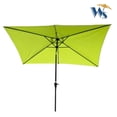 thumbnail image 4 of 10 x 6.5 FT Rectangular Patio Solar 26 LED Light Outdoor Umbrellas with 40+ UPF and Crank for Garden Backyard Pool Swimming Pool_Lime Green, 4 of 10