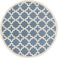 thumbnail image 1 of Safavieh Courtyard Blue Indoor Outdoor Rug - Round 5'3", 1 of 4