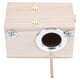 thumbnail image 5 of Caja nido para pájaros con percha, jaula de madera para pájaros, casa nido para cacatúas, agapornis, periquitos, pinzones y loros, 5 of 8