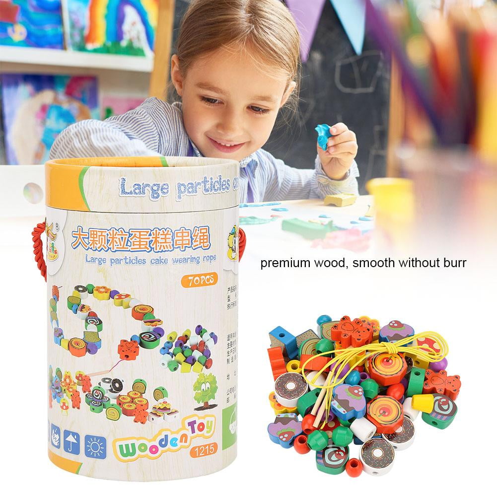 wooden stringing beads for toddlers