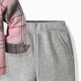 thumbnail image 5 of Zuwimk 2Pcs Kids Boys Sweatsuit Hoodie Flannel Plaid Shirt Tops and Jogger Pants for Kids Fall Winter Spring Outfits(Pink,5-6 Years), 5 of 6