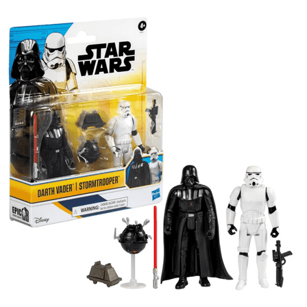 Star Wars Darth Vader and Stormtrooper Action Figure Set - 2pk Toy New With Box