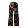 thumbnail image 2 of Gunia Boys Flannel Pajama Pants Train Autumn Winter Christmas Cute Cartoon Print Casual Home Long Pants Pjs Soft Nightwear Loose Loungewear 3-4 Years, 2 of 5