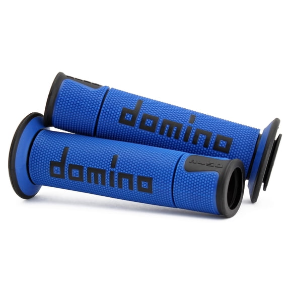 Puños para Motocicleta DOMINO A450 Racing Azul y Negro Par