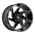 thumbnail image 2 of 18" Black With Natural Accents Vortex 206 Wheel by Ultra Wheel 206-8983BM+12 Fits select: 1999-2023 CHEVROLET SILVERADO, 2019-2020 RAM 1500, 2 of 2