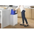thumbnail image 3 of Kohler K-20956-STW Dual Compartment Step Trash Can, Stainless Steel & White, 3 of 10