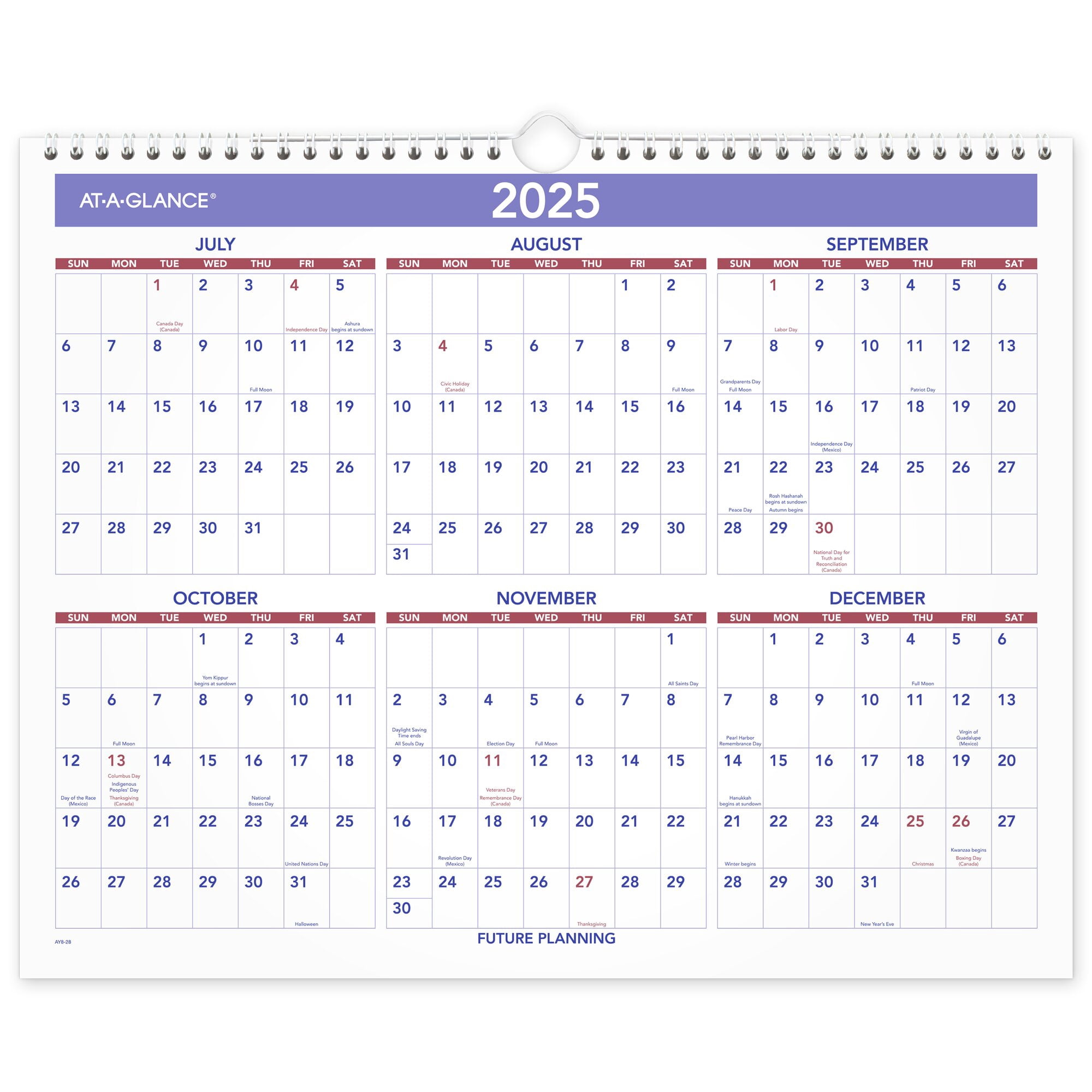 2024-2025 AT-A-GLANCE® Academic Medium Monthly Wall Calendar, 15 2024-2025-at-a-glance-academic-medium-monthly-wall-calendar-15-x-12-red-blue-july-to-june-walmart-com