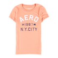 thumbnail image 1 of Aeropostale Womens 1987 NY City Graphic playera, naranja, pequeño Aeropostale Camiseta gráfica, 1 of 2