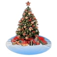 thumbnail image 2 of White Blue Gradient Tree Skirt Christmas Printed Xmas Holiday Decorations Indoor Outdoor 36", 2 of 6