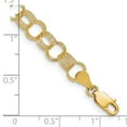 thumbnail image 3 of Primal Gold 14 Karat Yellow Gold Solid Triple Link Charm Bracelet, 3 of 3