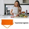 thumbnail image 3 of Hariumiu Waiter Apron Summer Solid Color Short Half Waist Apron with Pockets Storage Apron for Waiters Waitresses Servers Lace-up Design Ideal for Barbecue, 3 of 8