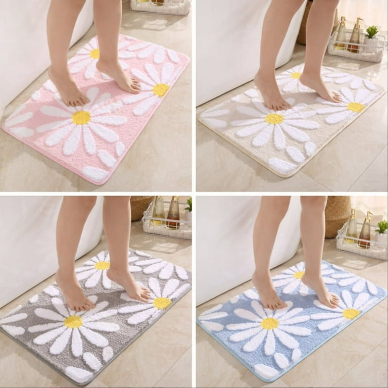 Pink Foot Bathroom Rug Cute Bath Mat Non-Slip Washable Chic Cat Paws Foot  Shaped Soft Area Rugs Floor Mat Machine Wash Carpet for Bedroom Tub Shower