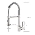 thumbnail image 3 of Senlesen Kitchen Sink Faucet Brushed Nickel Pull-Down Single Handle Tap, 3 of 10