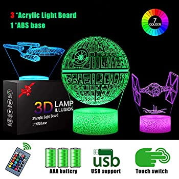 3d Star Wars Lamp Star Wars Gifts Star Wars Light Perfect Gifts For Kids Star Wars Fans 3 Pcs Walmart Com Walmart Com