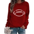 thumbnail image 1 of Meichang Chandails en Molleton pour Femmes Sans Capuche Manches Longues Col Rond Pull Décontracté Graphique Amusant Couleur Unie Chandails en Molleton Coupe Ample Pull d'Automne, 1 of 5