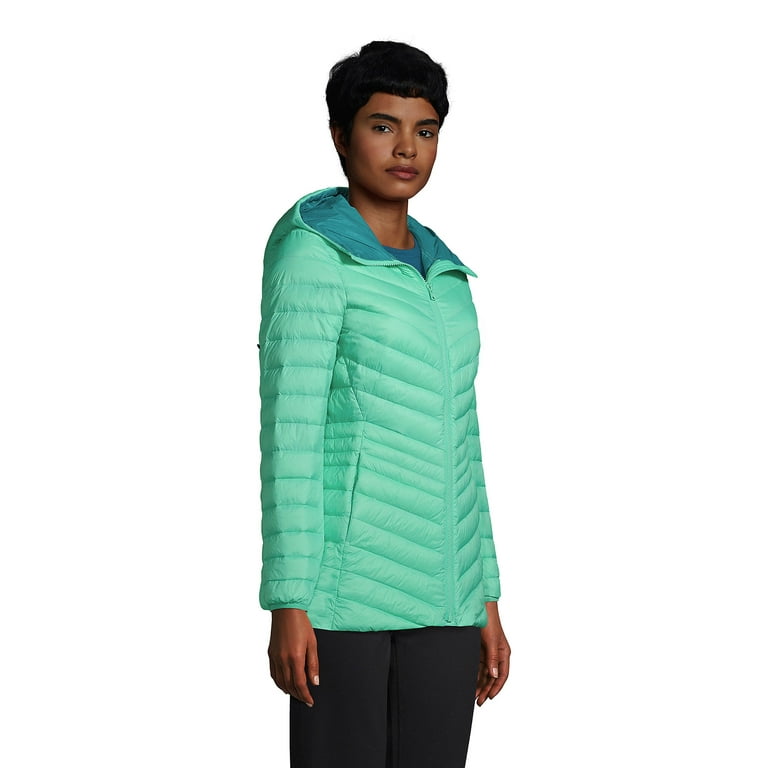 Lands End Women s Wanderweight Ultralight Packable Hooded Long