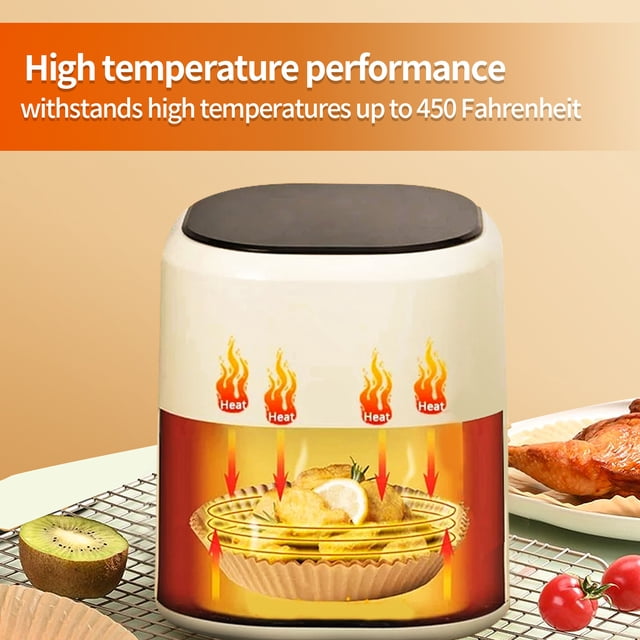 Cateissary Paquete de 30 papeles para freidora de aire, alfombrillas para hornear de cocina impermeables redondas, accesorios de hojas de comida para Herramientas y accesorios para hornear Blanco 16CM Cateissary HA060038-01