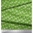 thumbnail image 3 of Soimoi Green Heavy Canvas Fabric Leaves & Daffodil Floral Print Fabric by Yard 58 Inch Wide, 3 of 3