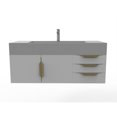 thumbnail image 6 of Castello USA Nile 48" Gray Wood Floating Vanity with Gray Top and Gold Trim, 6 of 6