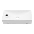 thumbnail image 5 of Logmey 17"x8" Porcelain White Bathroom Ceramic Sink Rectangular Wall Mount Sink, Pre-Drilled Faucet Hole, 5 of 7