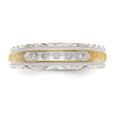 thumbnail image 4 of 14K Yellow Gold Ring Band Wedding Diamond Round AA Quality Trio Mens, 4 of 7