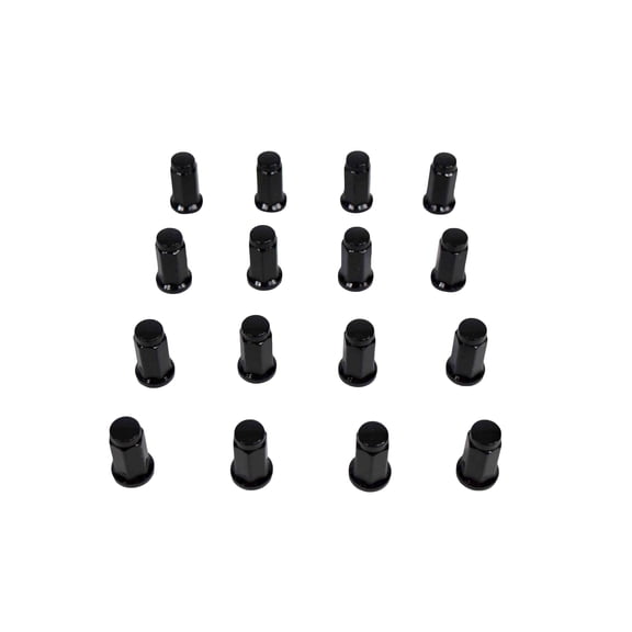 MASSFX 16-Pack Durable Black 14mm Hex Lug Nuts, 32mm Length, & 10x1.25 Thread - Heavy Duty Replacement Lug Nuts for Golf Cart Wheels, Fits Most EZGO, Club Car & Yamaha Golf Cart Wheels