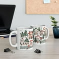thumbnail image 4 of Christmas Village Ceramic Mug Cozy Holiday Town Scene Christmas Coffee Mug, White Coffee Mug, Christmas Ceramic Mug, Christmas Gift for Mom Dad, 4 of 6